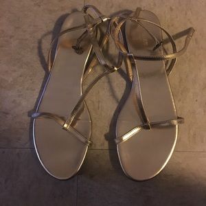 Gold strap sandals
